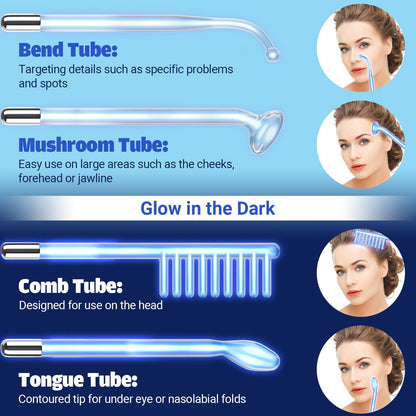 Radio Frequency Neon + Argon - Remove Wrinkles, Inflammation, Acne, Pores by stimulating the production of new collagen and elastin and help to grow hairs
