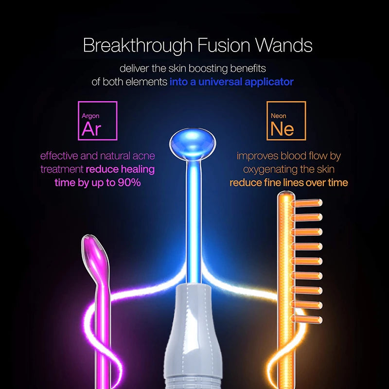 Radio Frequency Neon + Argon - Remove Wrinkles, Inflammation, Acne, Pores by stimulating the production of new collagen and elastin and help to grow hairs