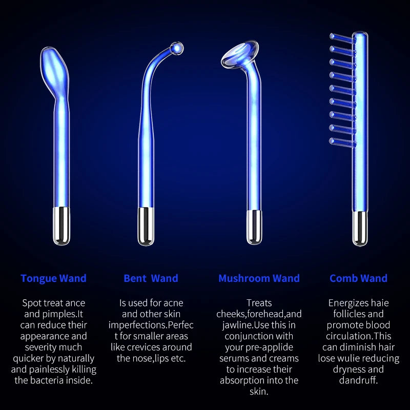 Radio Frequency Neon + Argon - Remove Wrinkles, Inflammation, Acne, Pores by stimulating the production of new collagen and elastin and help to grow hairs